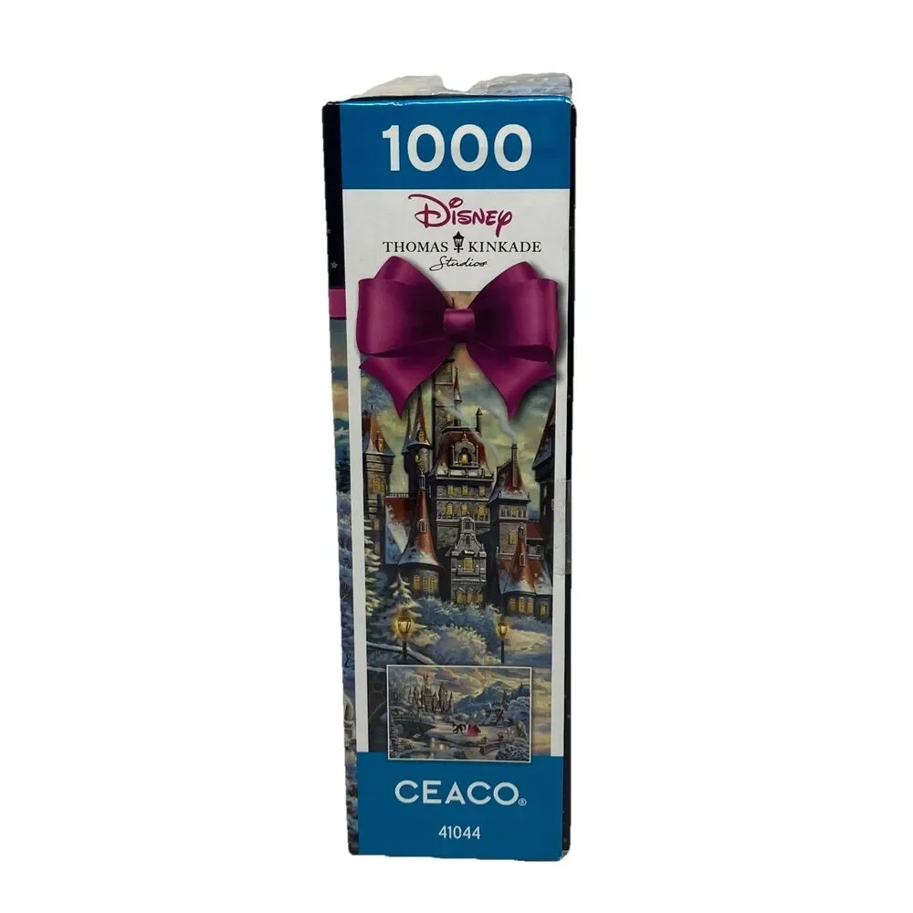 Ceaco‎ Disney Kinkade Puzzle 1000 Pc Beauty Beast Winter Castle Belle Princess